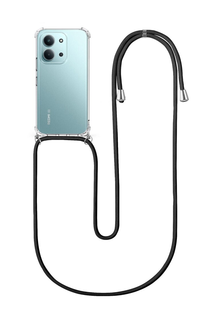 Kryt TopQ Xiaomi Redmi 15C s černou šňůrkou průhledný 143142