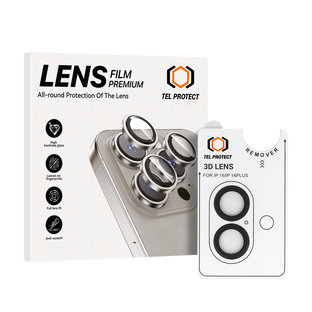 Tvrzené sklo Tel Protect 3D Lens na čočky fotoaparátu pro iPhone 17 black