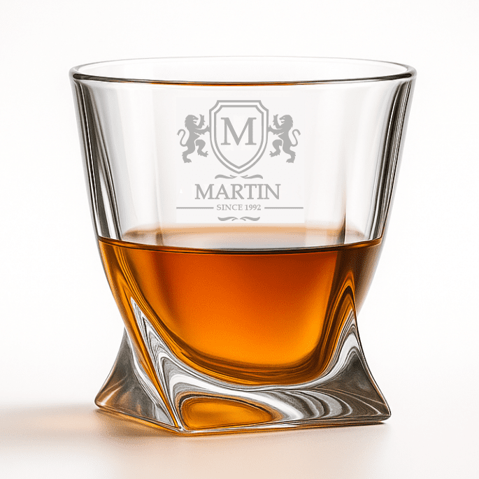 Dekorant Sklenice na whisky s monogramem 340 ml 2KS