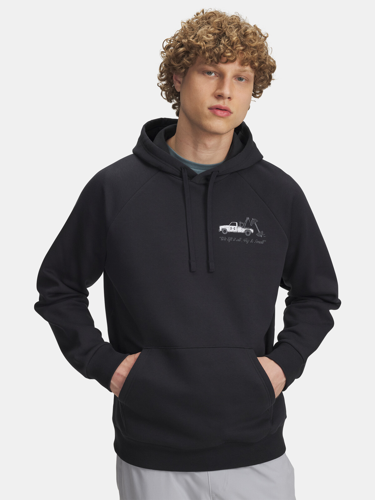 Pánská mikina Under Armour UA Rival Fleece HBR Logo HD-BLK - Pánské