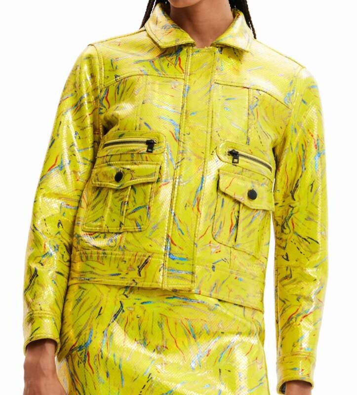 Koženková bunda Desigual, L