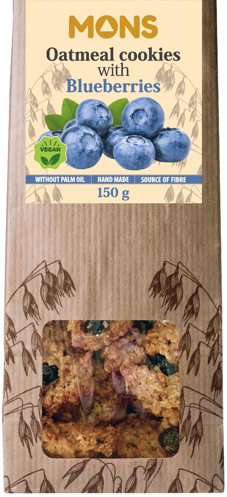 MONS Ovesné sušenky s borůvkami 150 g