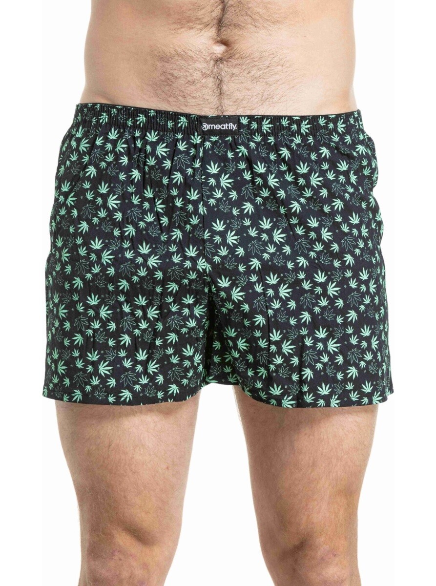 Pánské trenýrky meatfly agostino double pack zelená/žlutá s