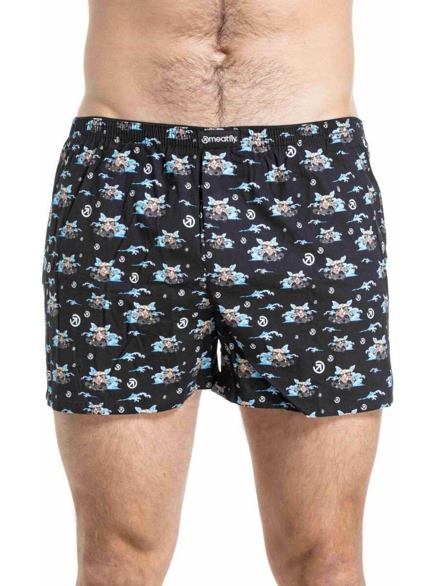 Pánské trenýrky meatfly agostino double pack modrá/oranžová s