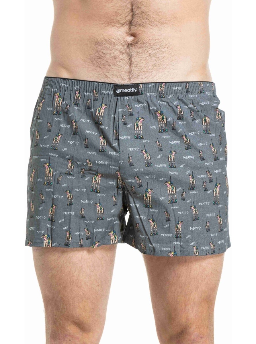 Pánské trenýrky meatfly agostino double pack šedá/tyrkysová s