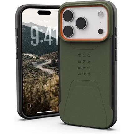 UAG Civilian Magsafe kryt iPhone 17 Pro zelený/oranžový
