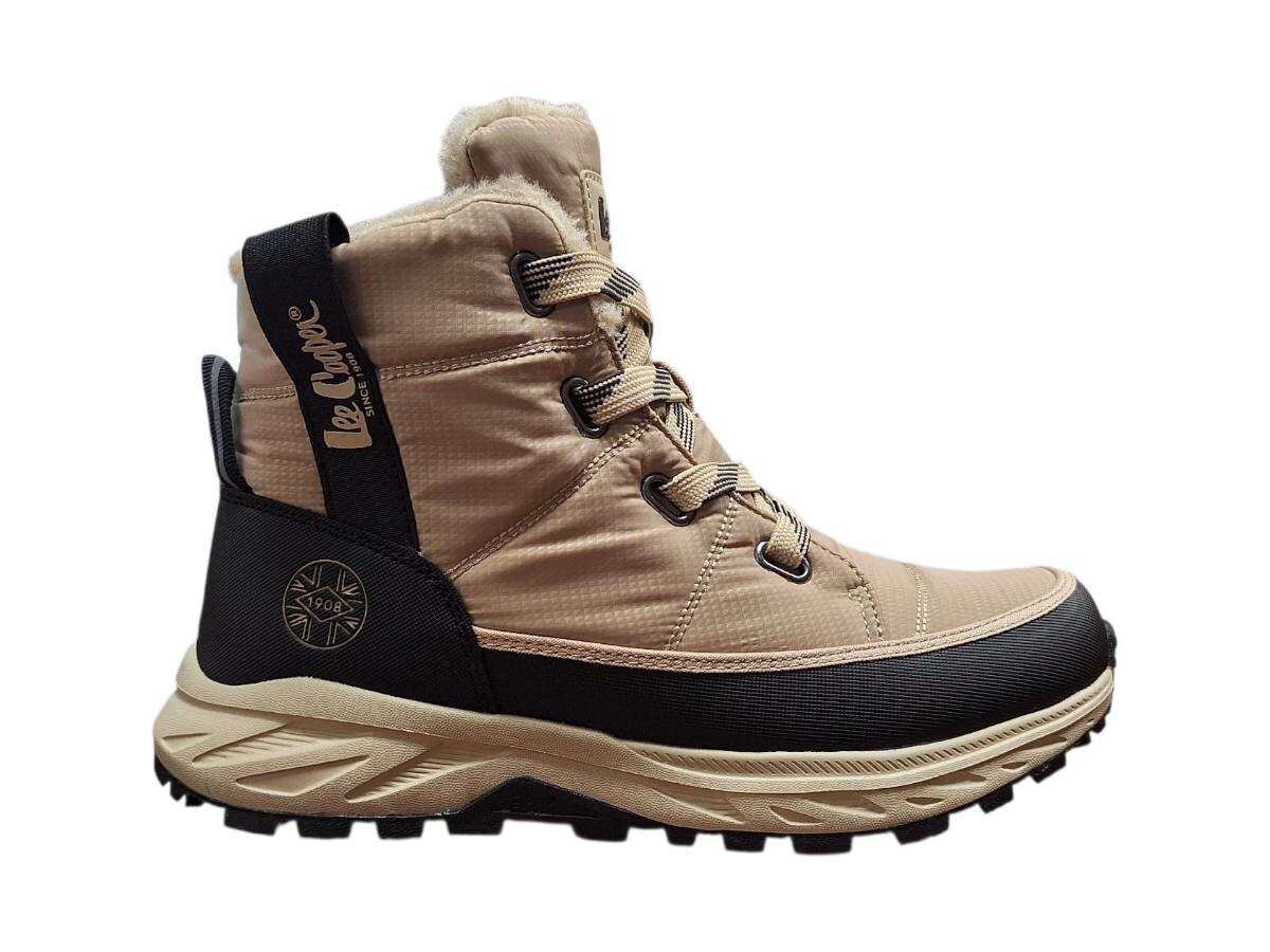 Lee Cooper LCJ-25-01-3742L Dámské zimní kotníkové boty béžové 37
