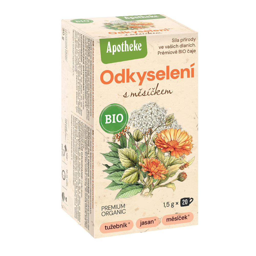 APOTHEKE BIO čaj Na odkyselení s měsíčkem 20 x 1.5 g