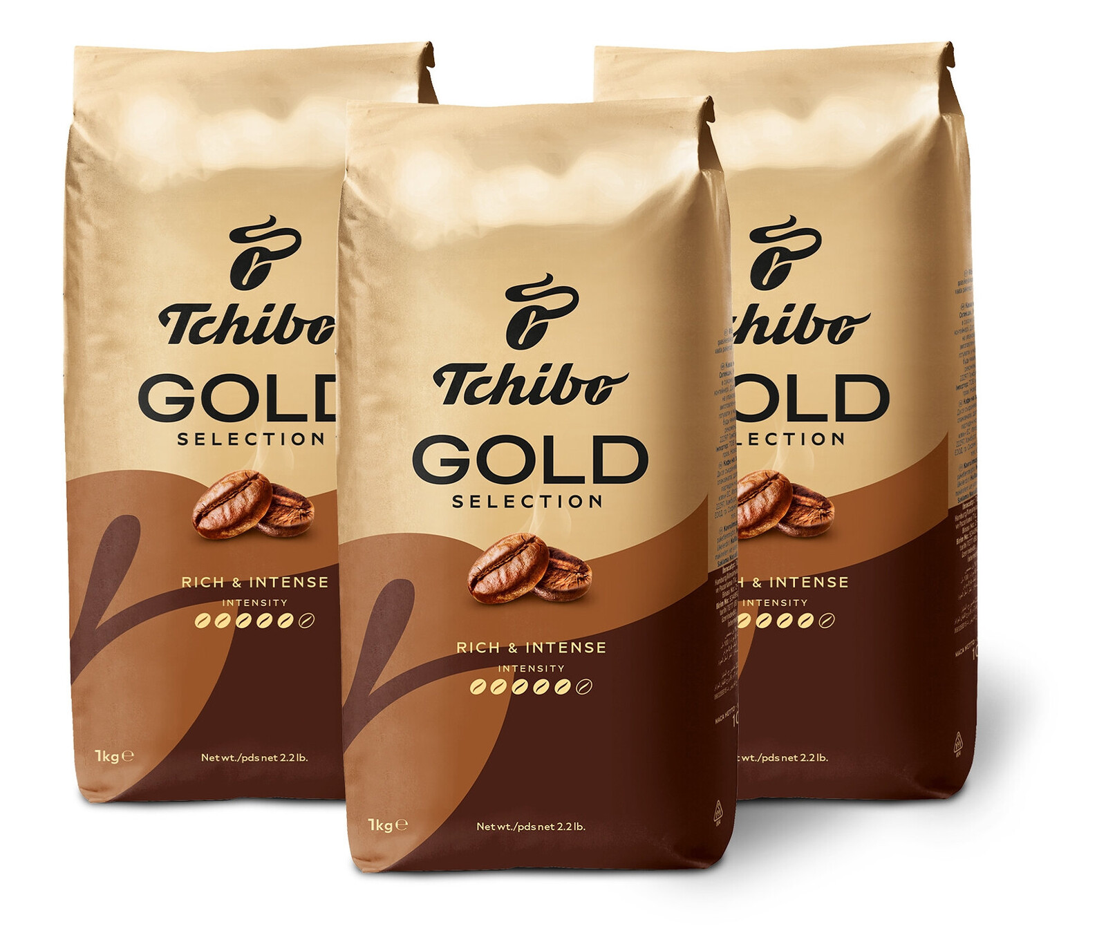 Tchibo - Gold Selection 3x1 kg zrnková káva