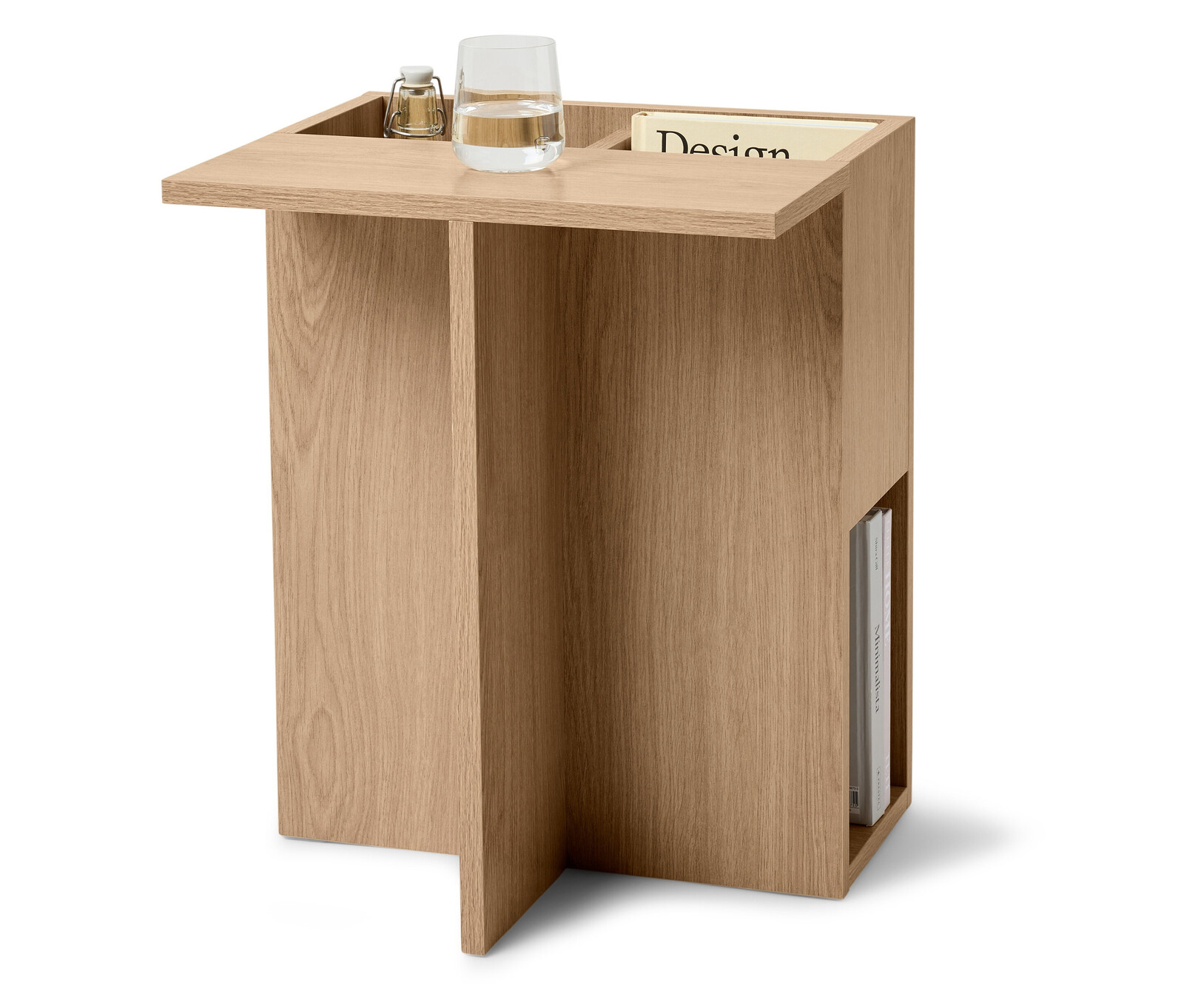 Tchibo - Odkládací stolek v dřevěném vzhledu - barva: hnědá