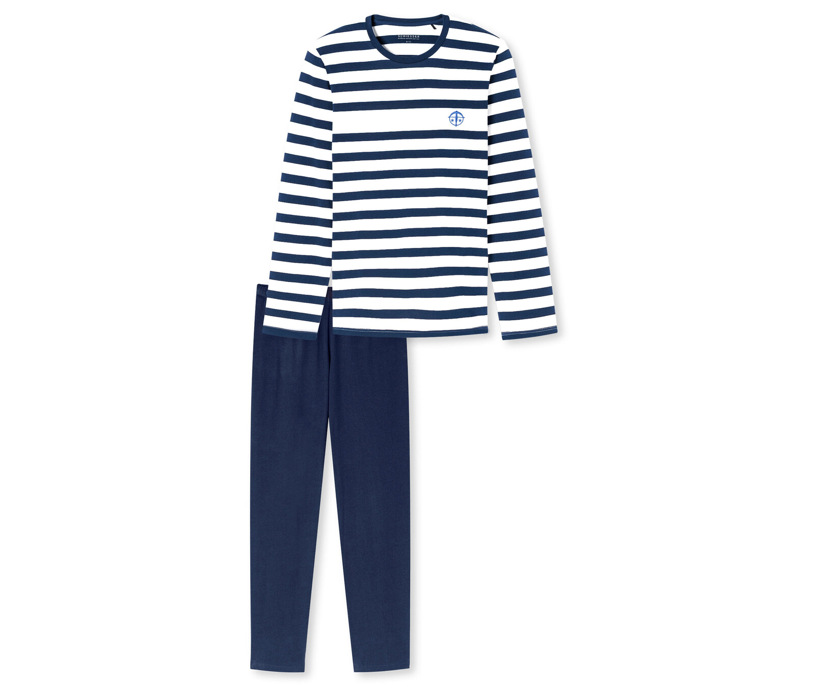 Pyžamová souprava Schiesser - pro muže - vel. XL 56/58 - barva: modrá/s proužky