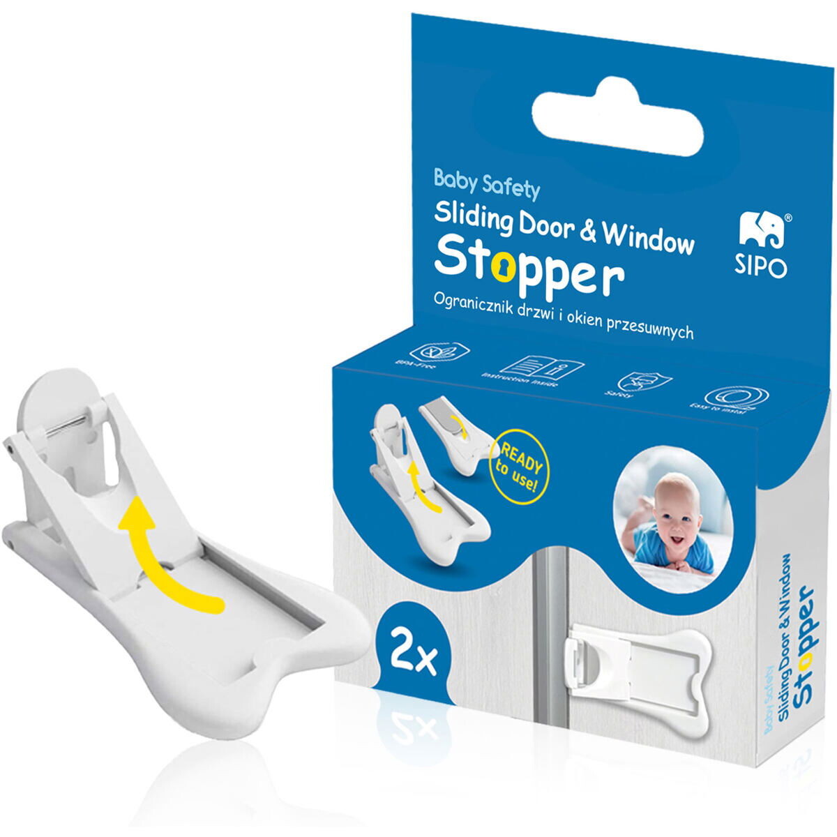 Sipo Dětský bezpečnostní zámek na posuvné dveře, 2ks