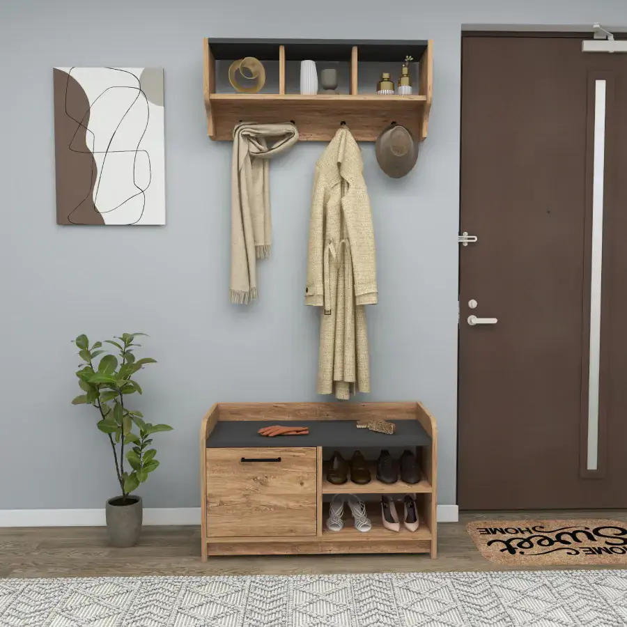 Casarredo Předsíňová stěna LEMNOS - borovice/antracit