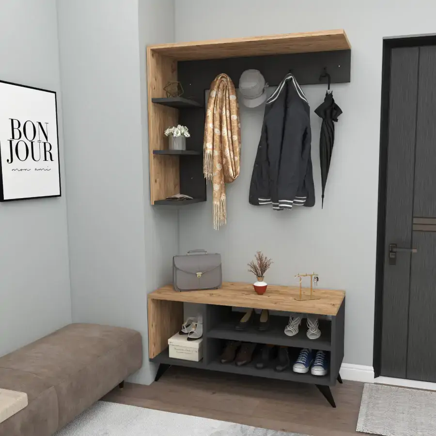 Casarredo Předsíňová stěna MILINA - borovice / antracit