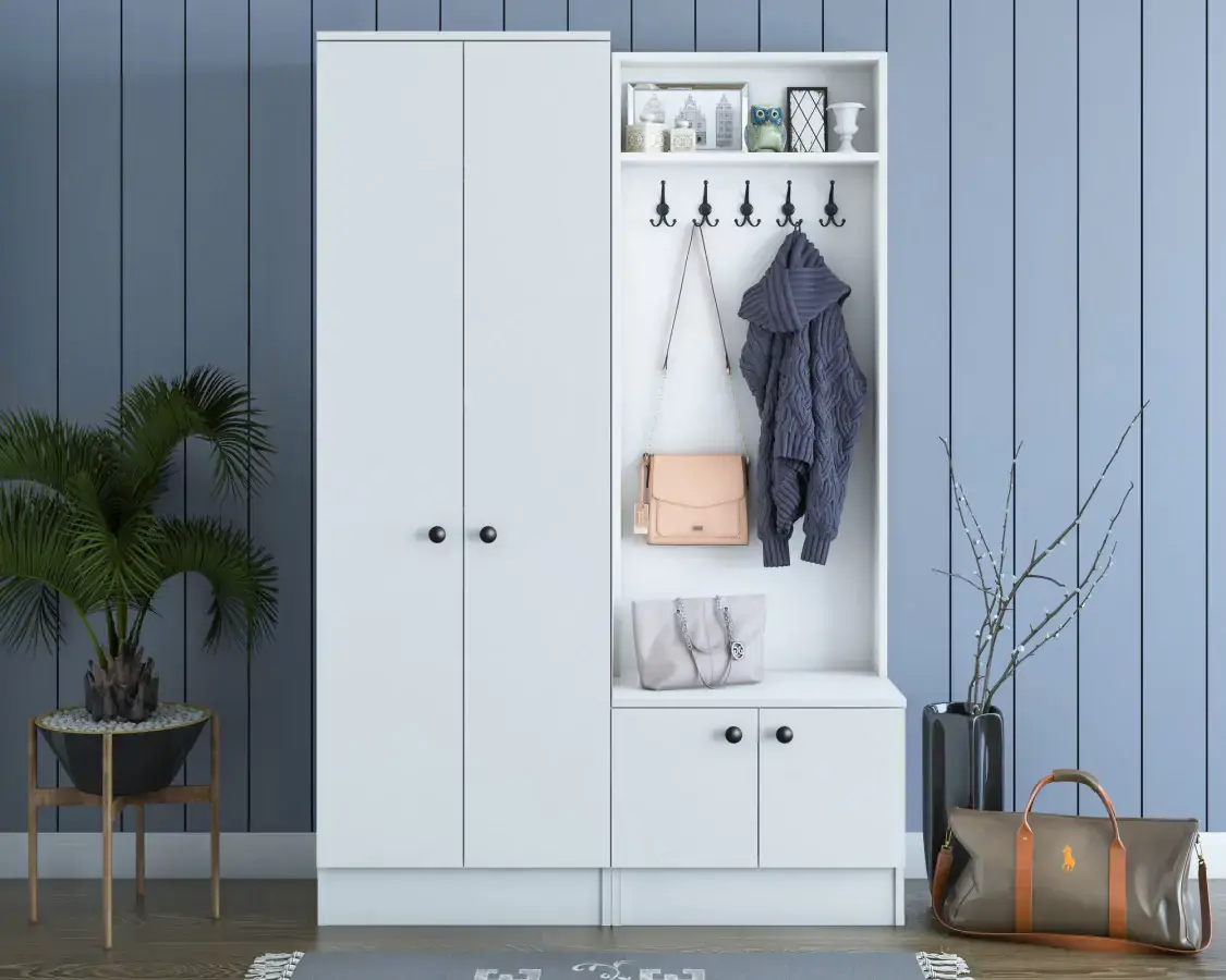 Casarredo Předsíňová stěna TERAMO - bílá