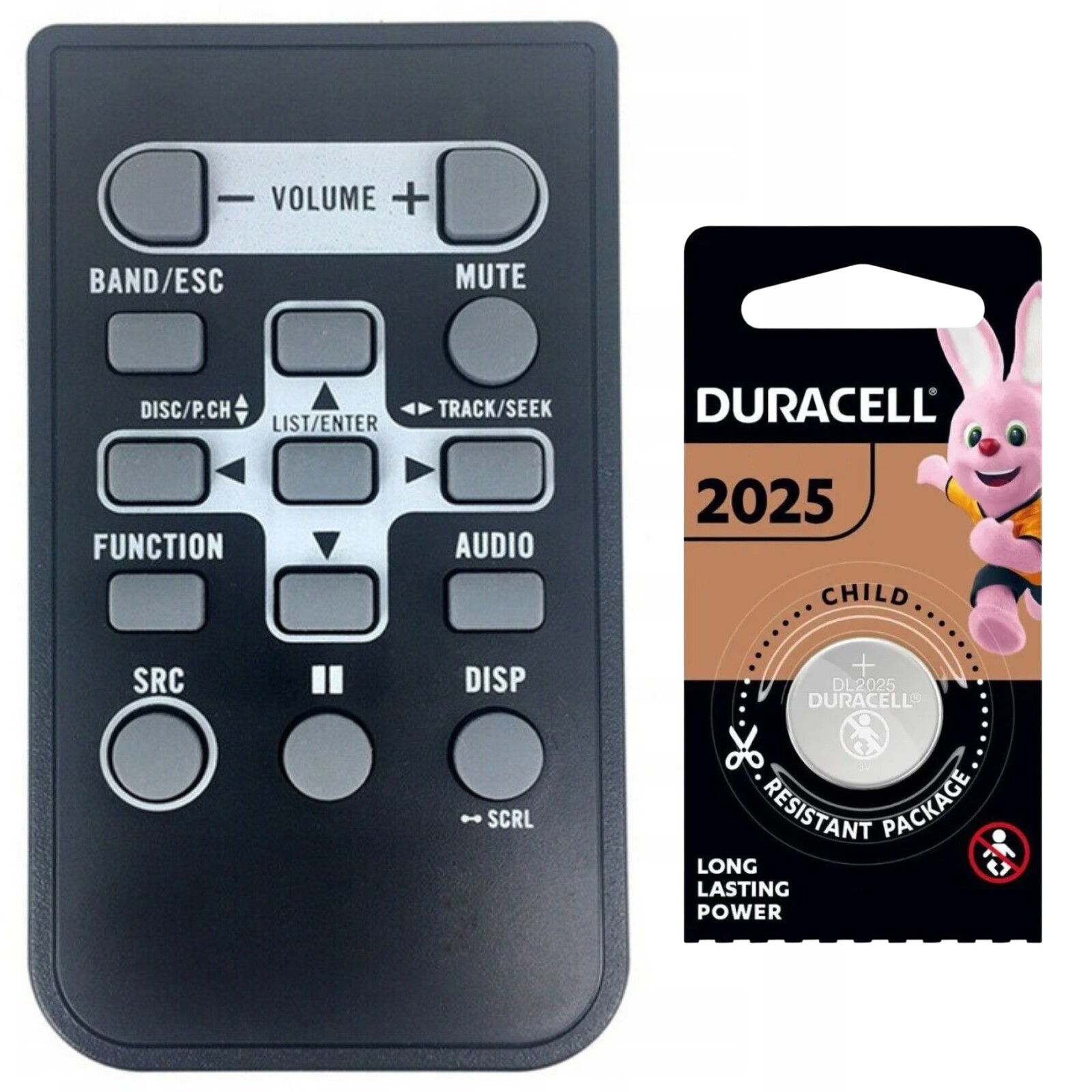 Dálkové Ovládání QXE1047 Pro Rádio Pioneer DEH34UB DEH4400HD DEH44HD Duracell CR2025