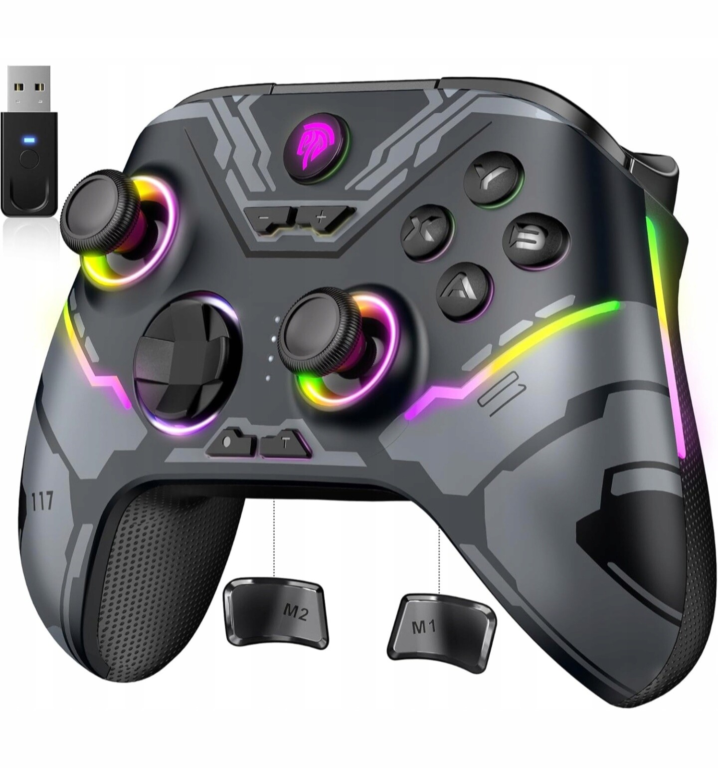 EasySMX X15 Rgb Bezdrátový Bluetooth ovladač PC/Switch/Android/iOS