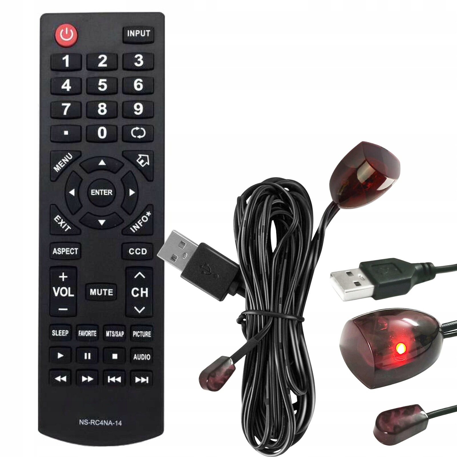 Dálkové Ovládání Pro Insignia NS-32D310NA15 NS-32D311NA15 Kabel Ir