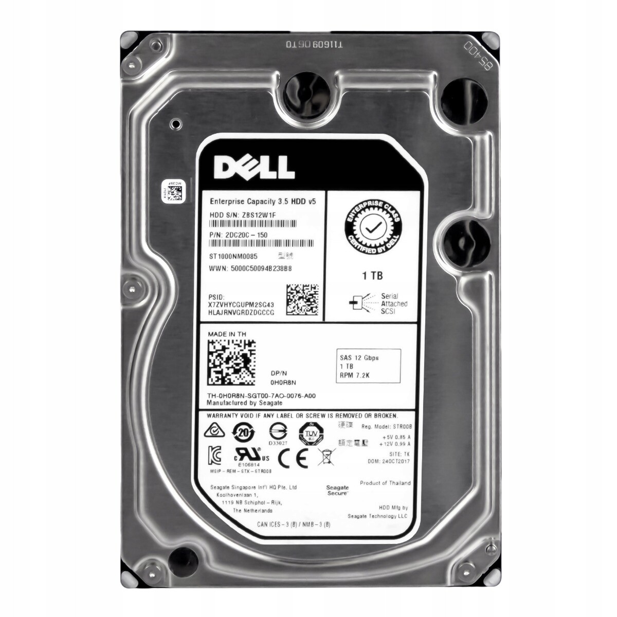 Dell 0H0R8N 1TB 7.2K 128MB SAS-3 3.5'' ST1000NM0085