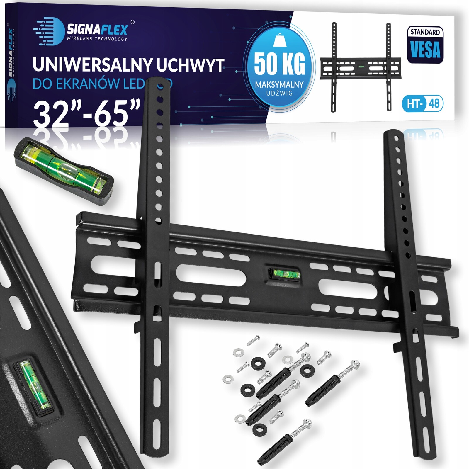 2 x Univerzální Silný Držák Pro Tv Věšák Tv Monitor 32-65 Vesa