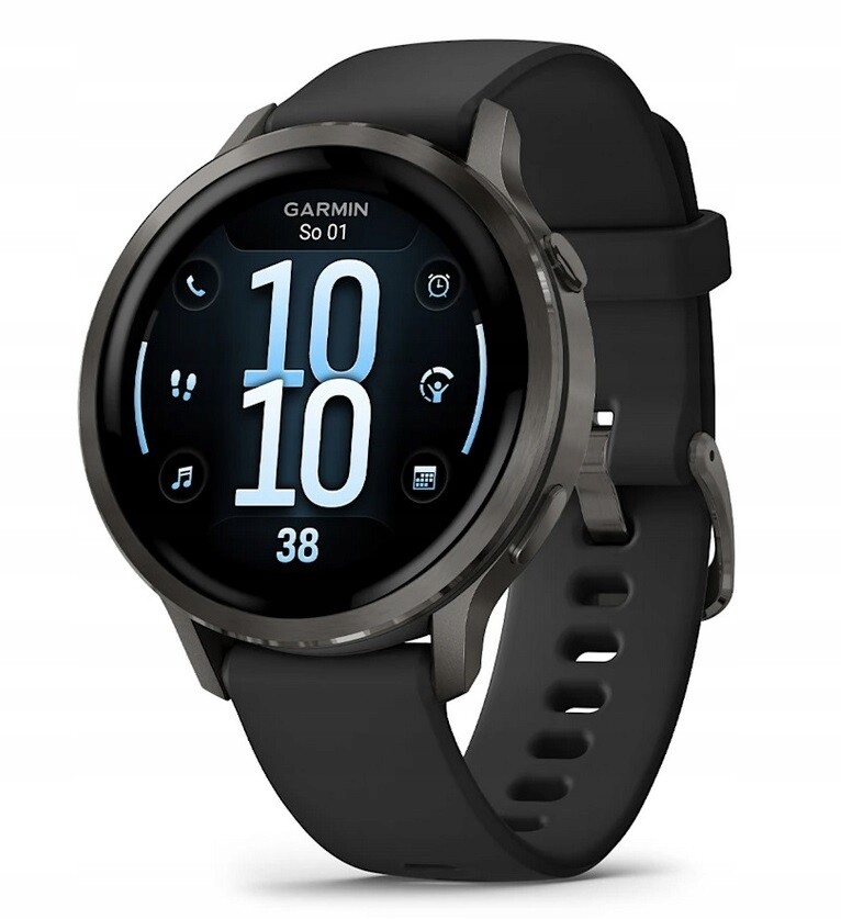 Chytré Hodinky Garmin Venu 4 41MM Slate S Řemínkem V Černé Barvě