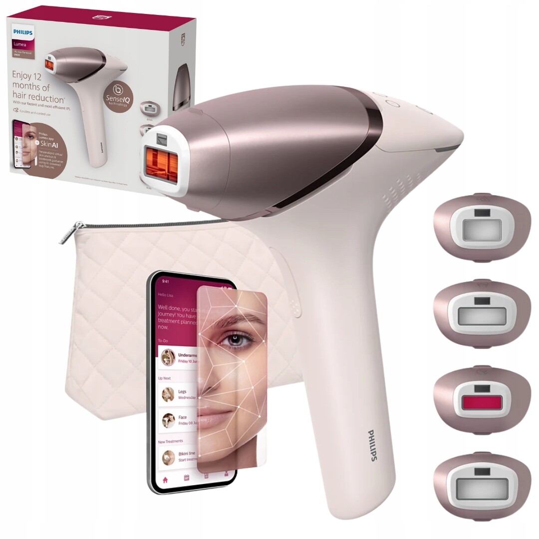 Depilátor Philips Ipl Lumea BRI977/00 X4 Nástavce Tělo Obličej Podpaží Bikiny