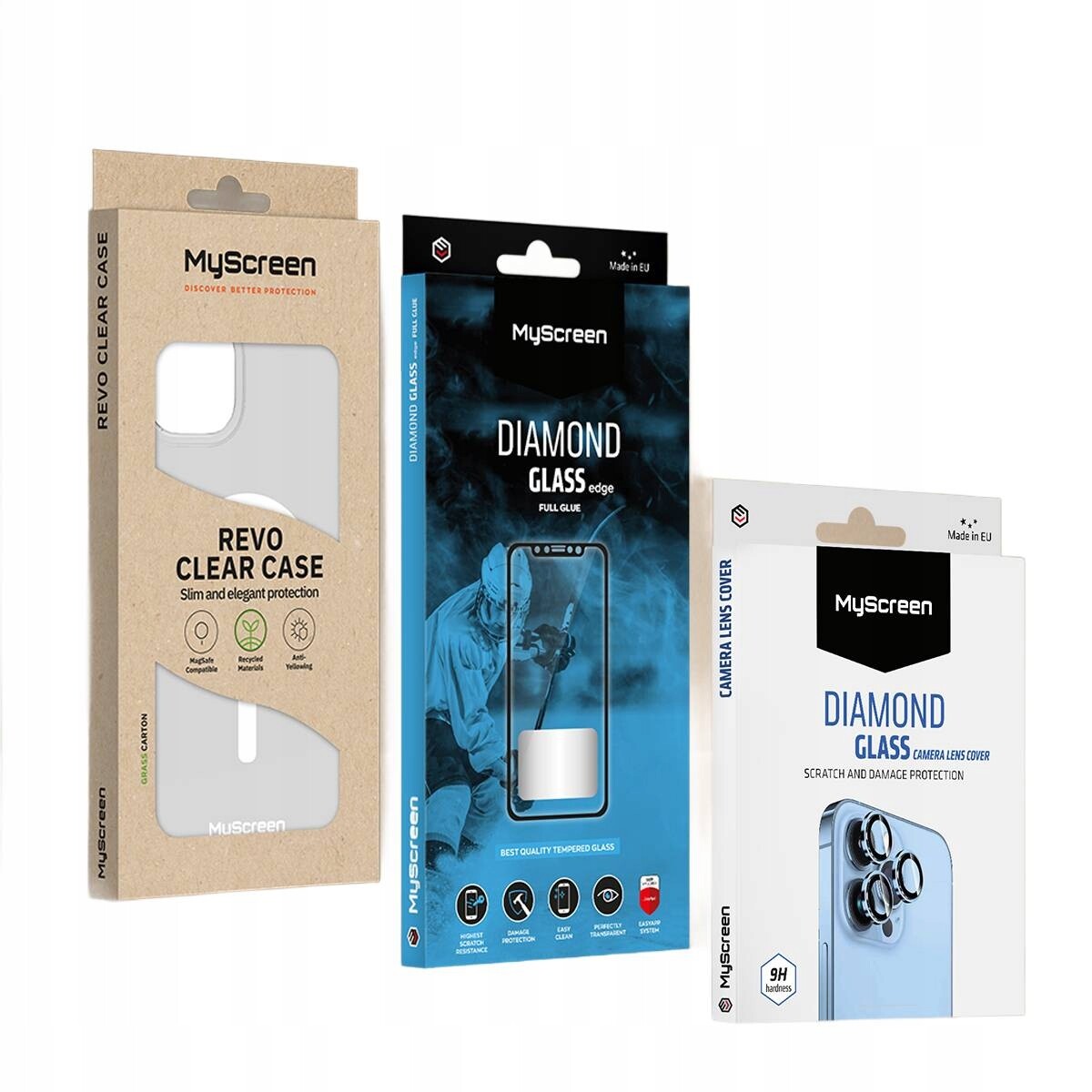 Sada sklo pro iPhone 15 Pro, displej fotoaparátu a pouzdro společně