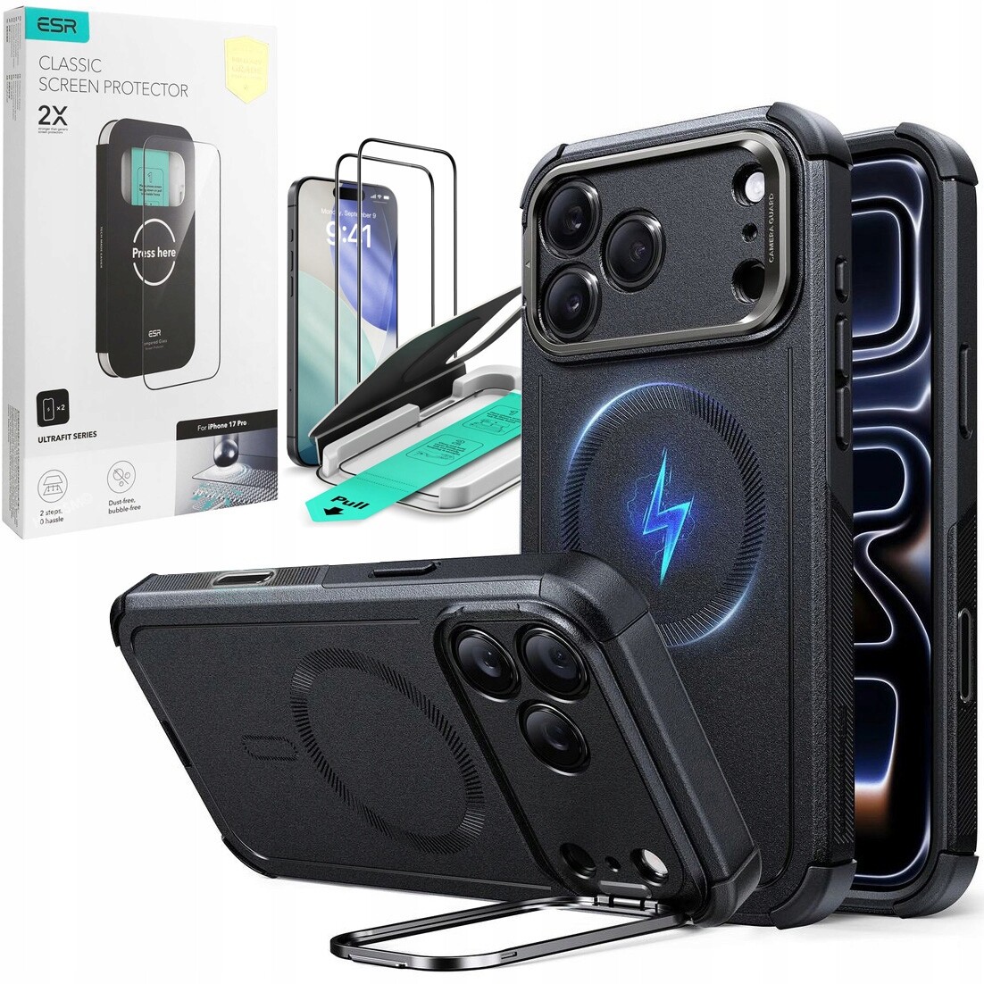 Odolné Pouzdro Esr MagSafe 2x ochranné Sklo Esr pro Apple iPhone 17 Pro