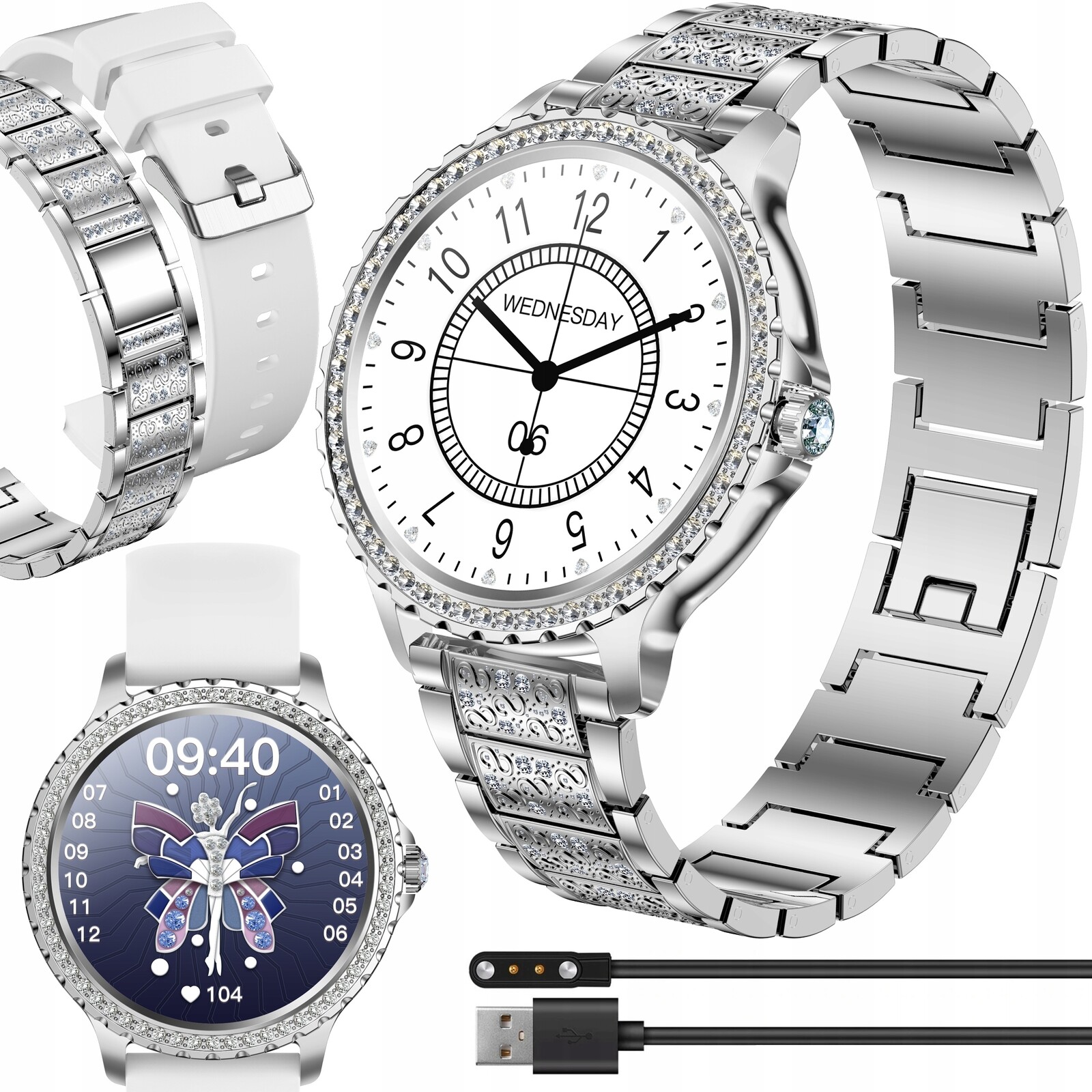 Chytré Hodinky Dámské Hodinky Tlakoměr Puls Polské Menu Televizního Připojení