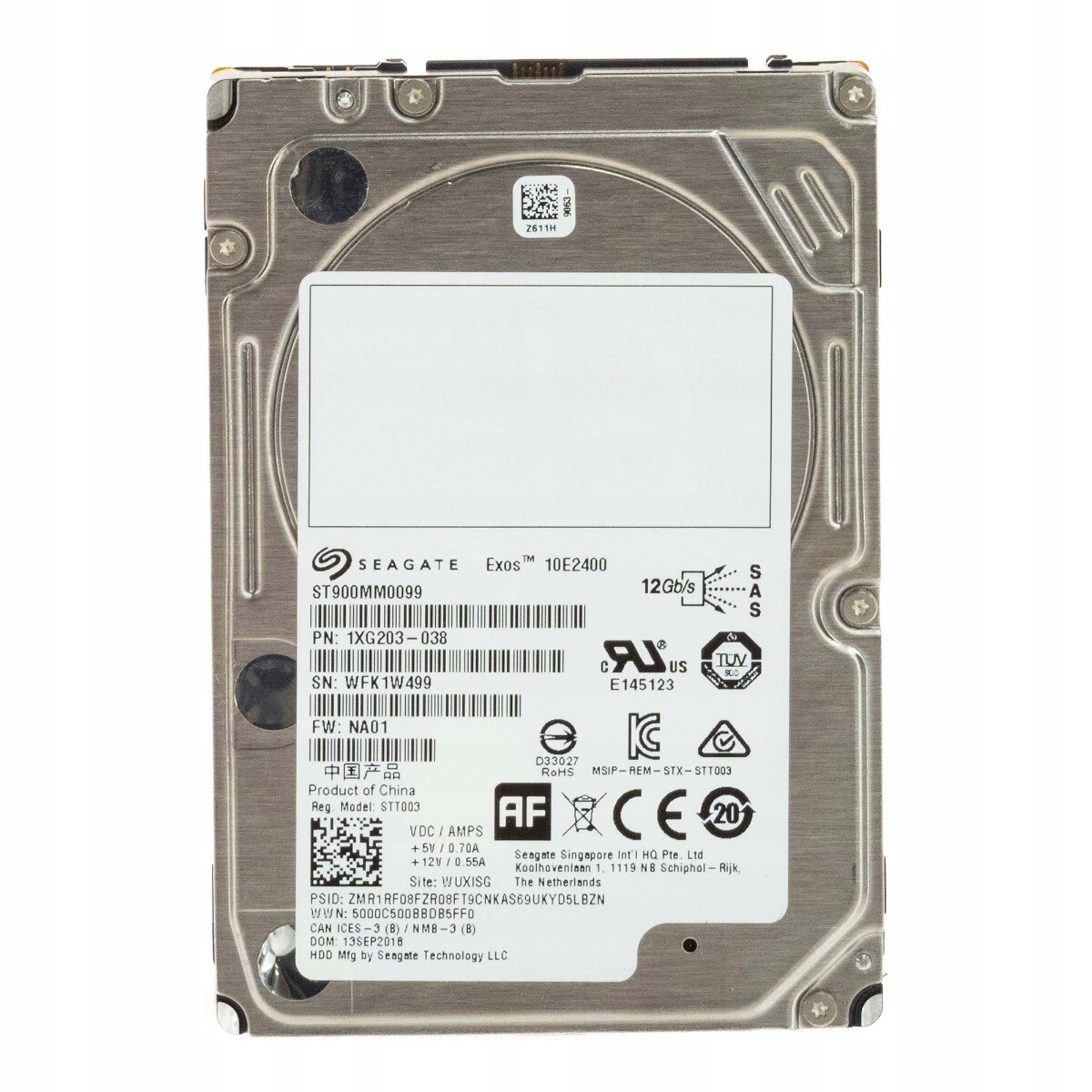 Seagate Exos 10E2400 900GB 10K 128MB SAS-3 2,5'' ST900MM0099