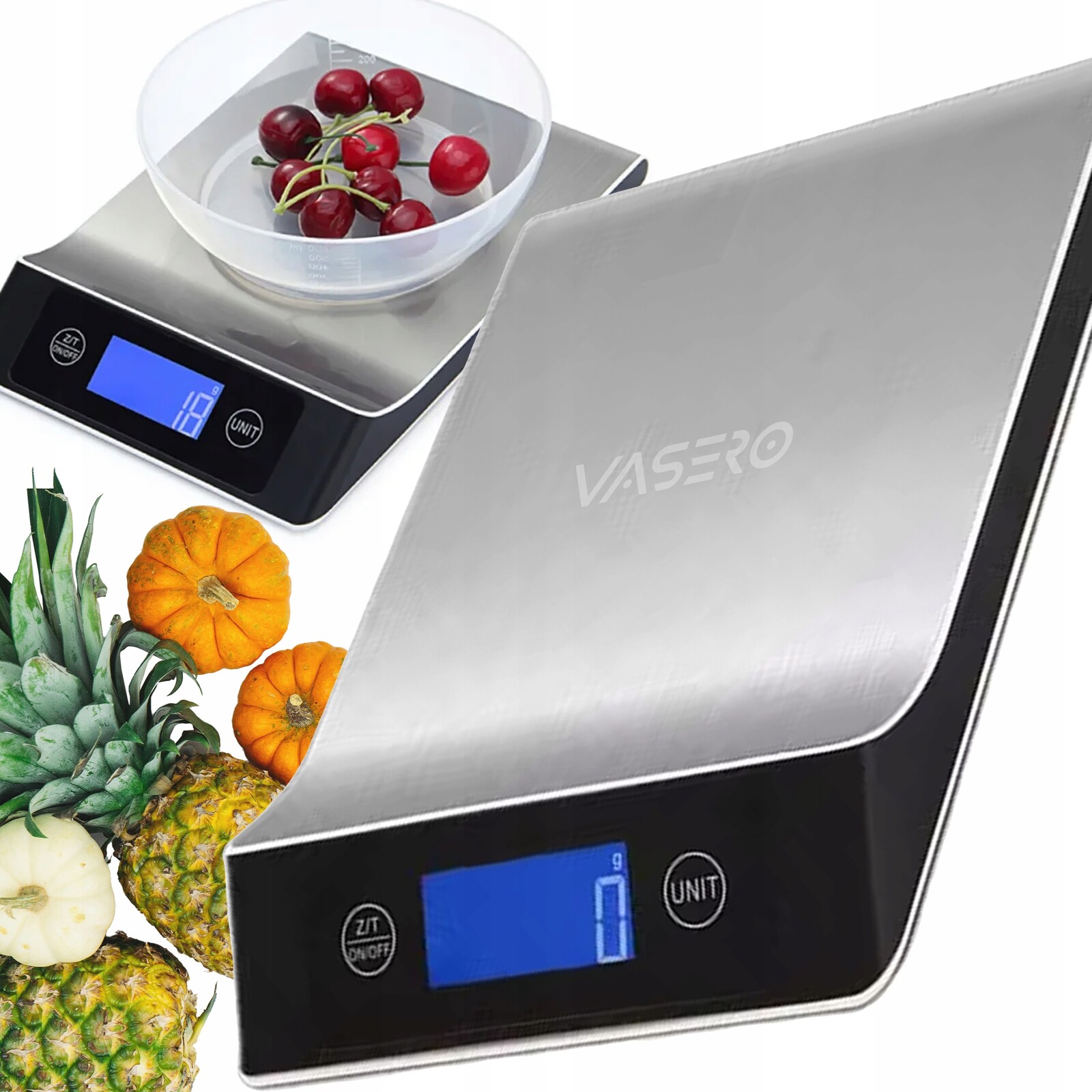 2 x Elektronická Bezdrátová Kuchyňská Váha Přesná 1 g 10 kg Zobrazení