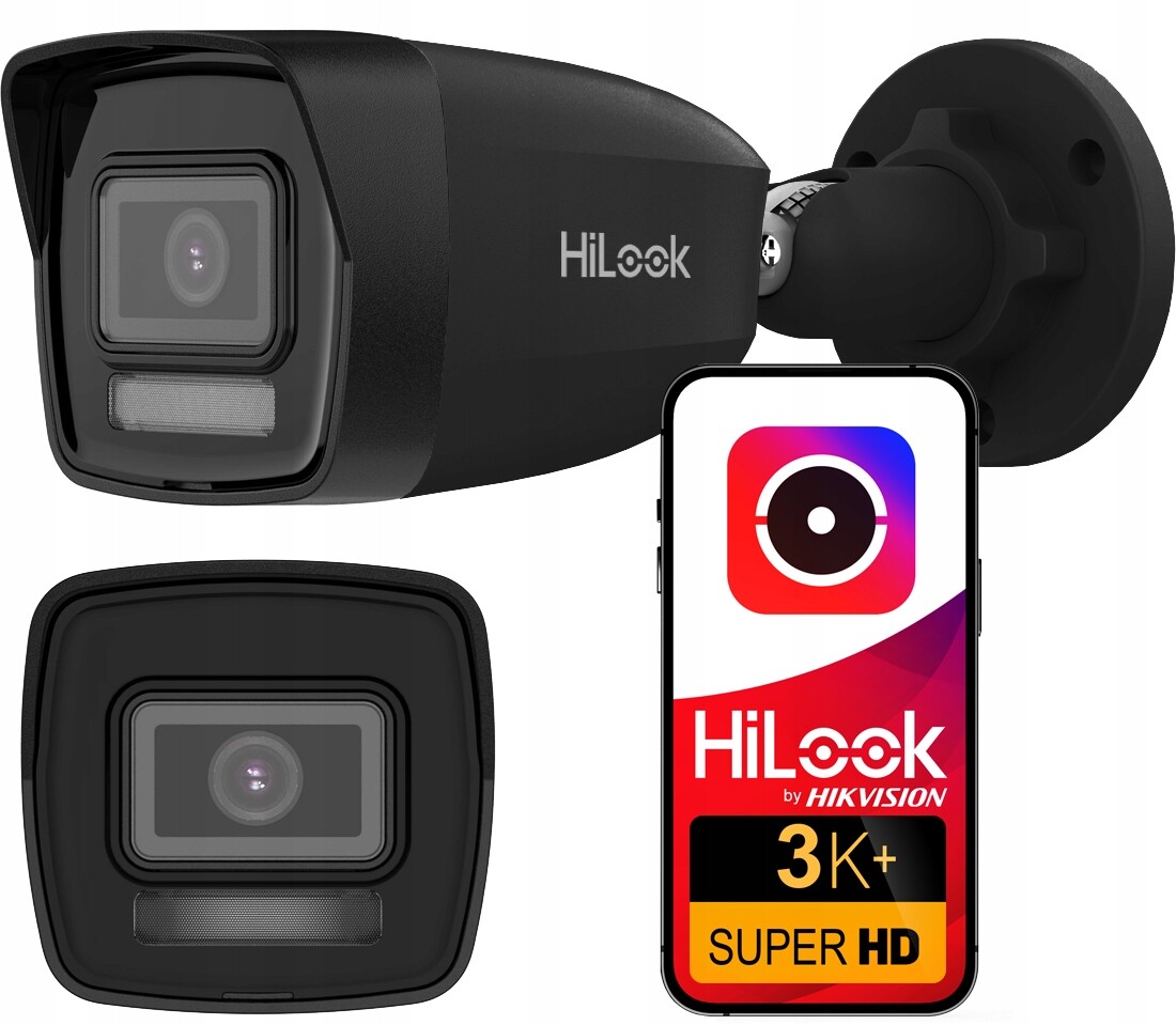 Ip kamera 6Mpx HiLook by Hikvision Venkovní IPC-B160HA-LU Black PoE