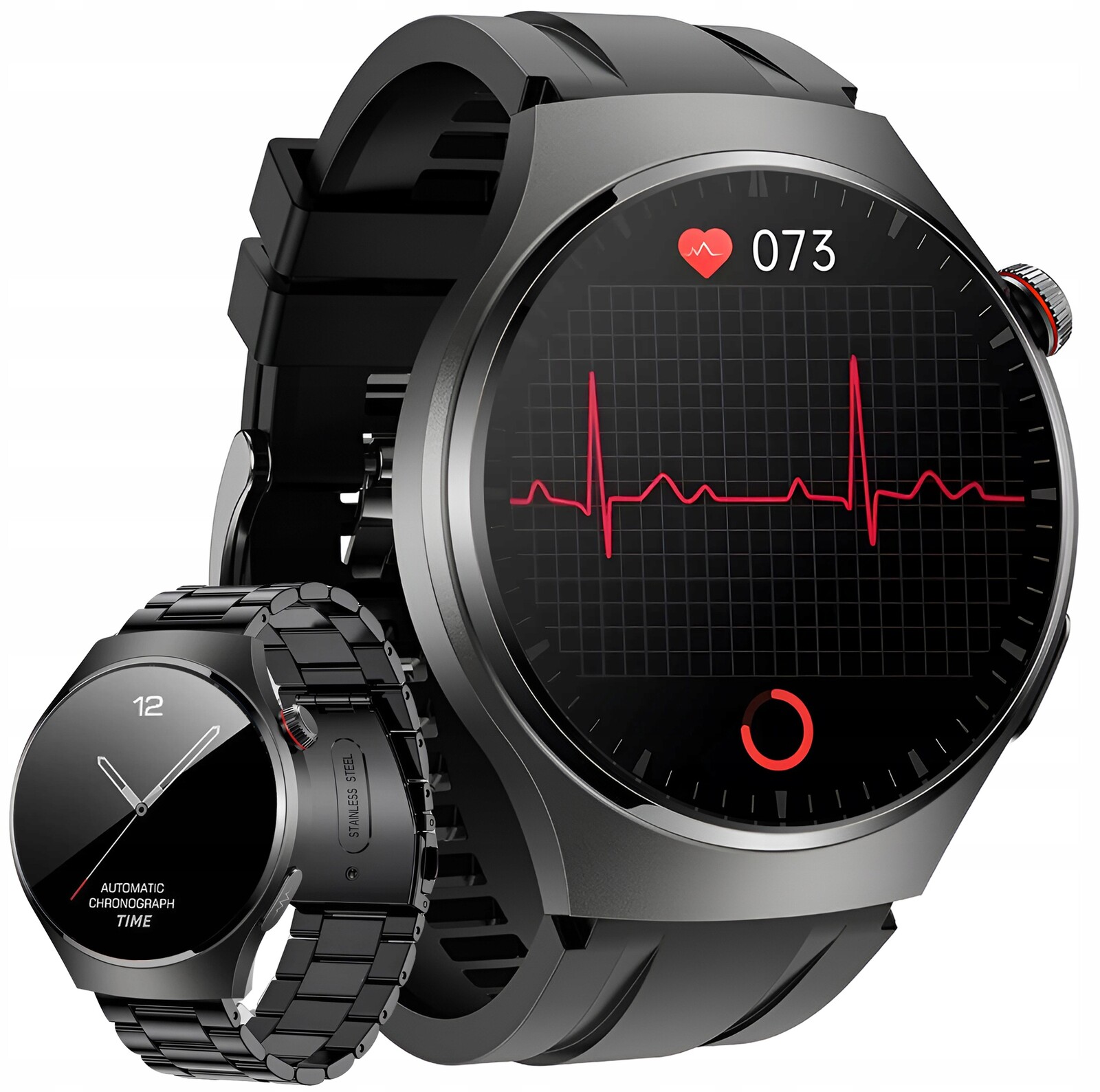 Hodinky Chytré Hodinky Amoled Měření Curku Ekg Hovory Tlakoměr