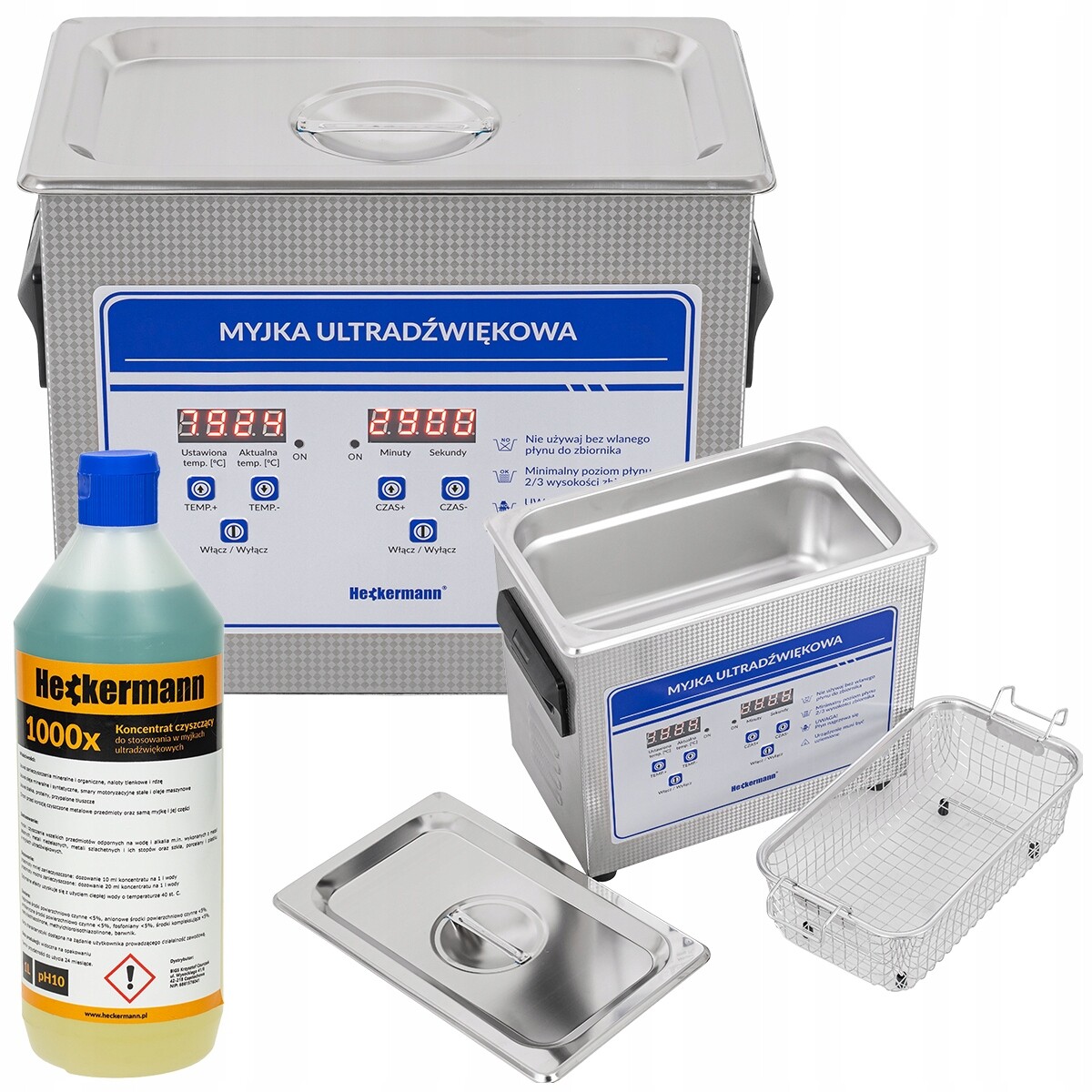 2 x Ultrazvuková Myčka Vany S Košem Na Mytí Dílů 3,2L