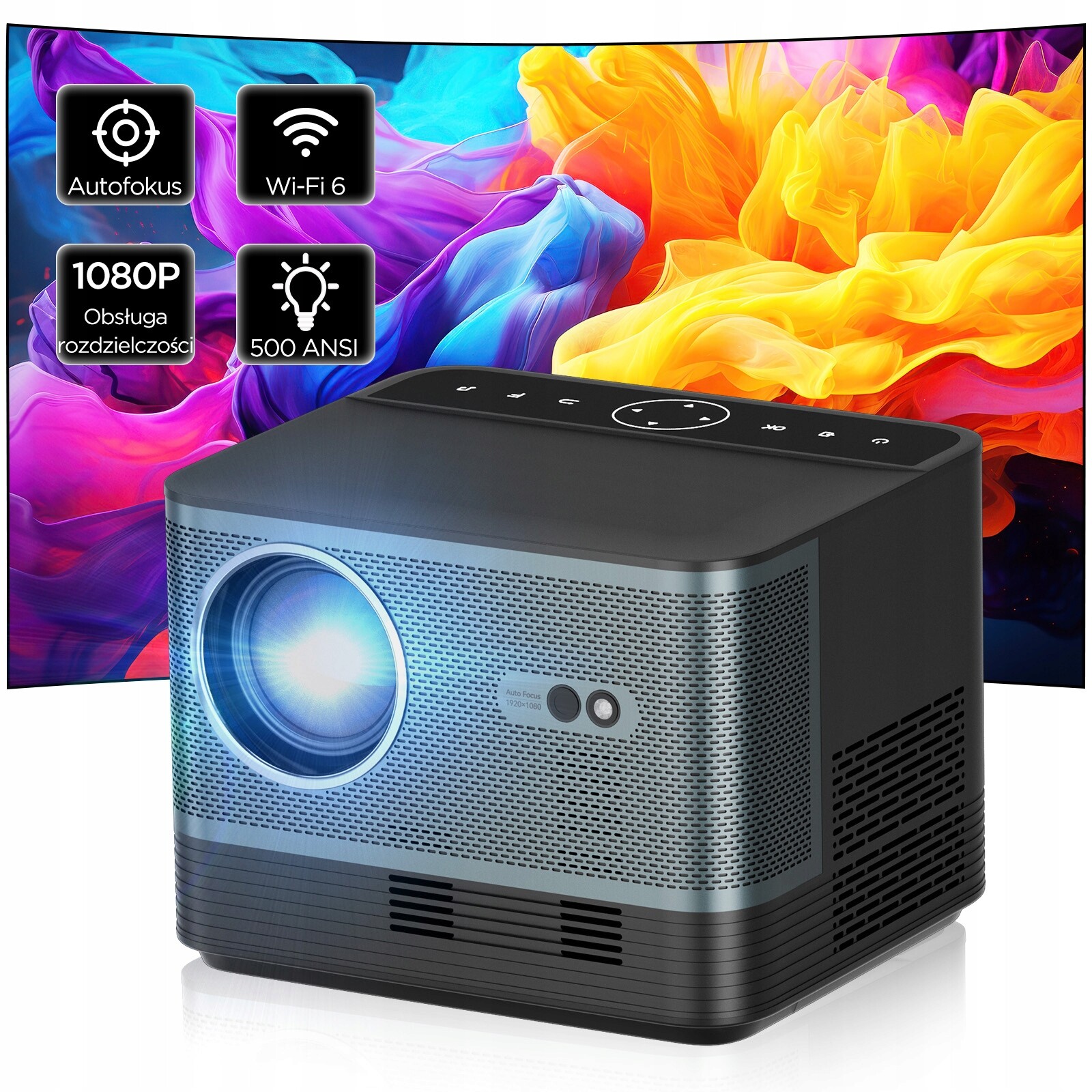 HDeye I20 4K Android Tv projektor – 9000LM 1080P s WiFi 6 a Bluetooth 5.0