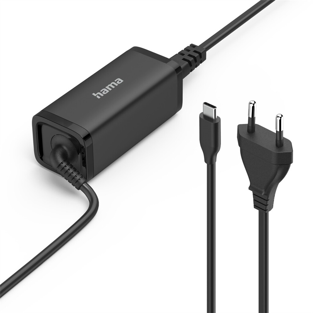 Hama Usb-c napájecí zdroj pro notebooky, Power Delivery, GaN, 65 W