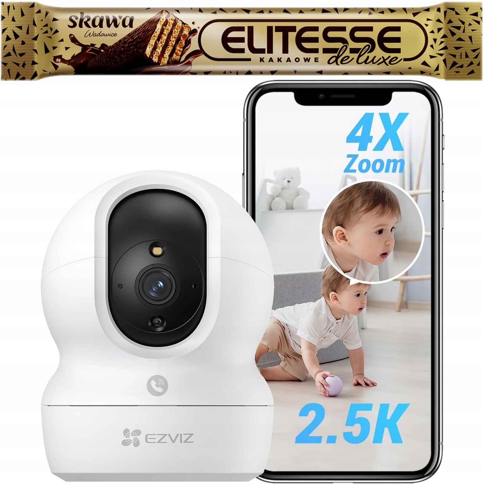 WiFi kamera Ezviz CP1 Pro 8MPx 4K Chůvička Otočná Audio AutoTracking