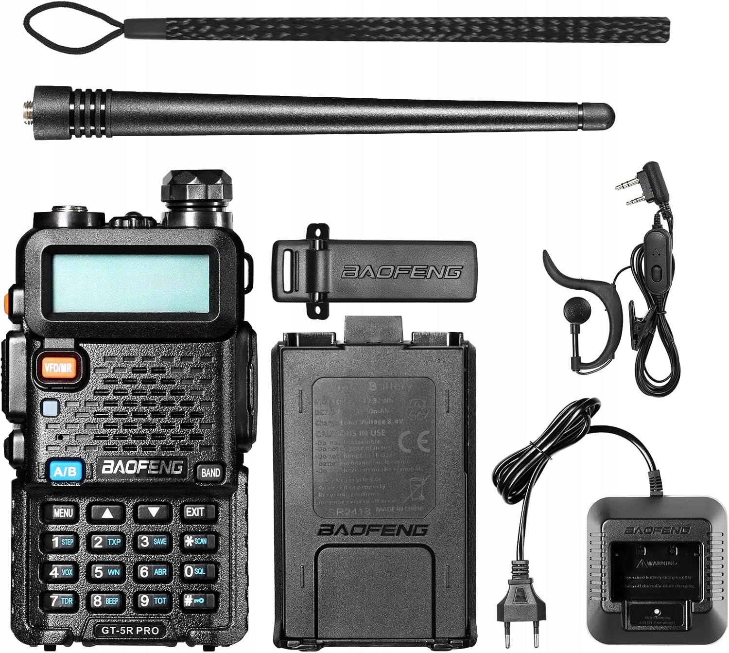 Baofeng GT-5R Pro Walkie Talkie dvoupásmová vysílačka Uhf Vhf 128 kanálů
