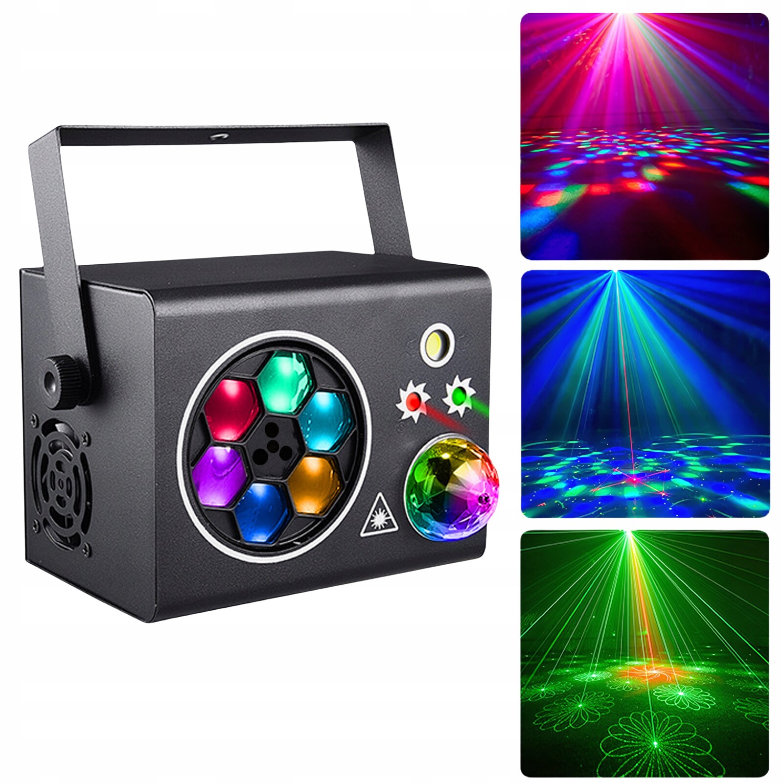 Led Světelný Multiefekt Kula Disco DMX 5v1 Gobo Laser Stroboskop Pilot