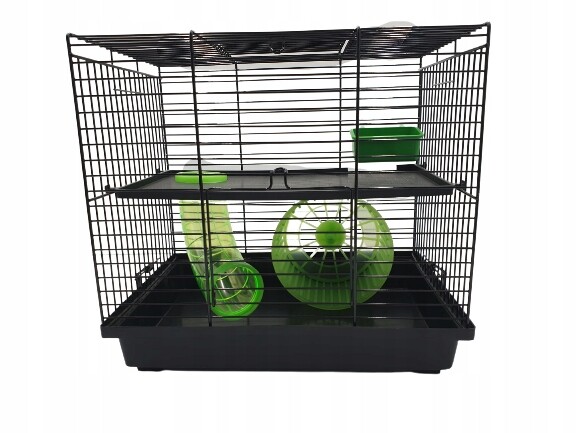 klec pro křečka hlodavce s tubou a navijákem, miska