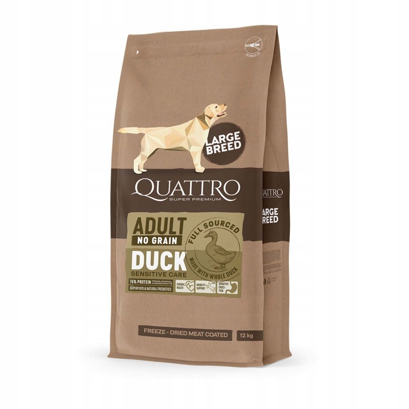 Quattro Kachna vel L Suché Krmivo pro velké psy