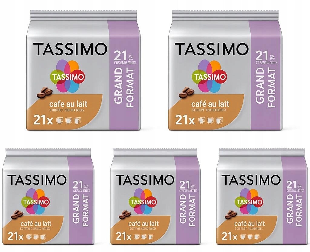 Kapsle pro Tassimo Gevalia Cafe au Lait 21 ks x5