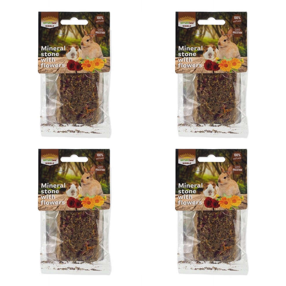 Blok Nature Land Nibble minerální s květy 100g balení 4 ks