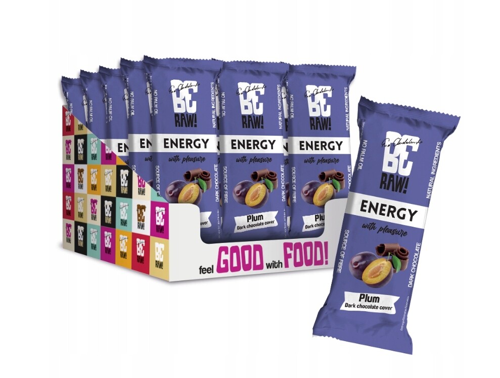 Energetická Tyčinka BeRAW Energy švestka čokoláda 15x40g