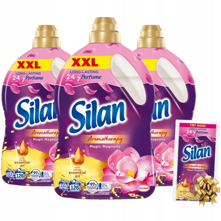 tekutá aviváž Silan Magic Magnolie 2,772 l x 3 Dárek