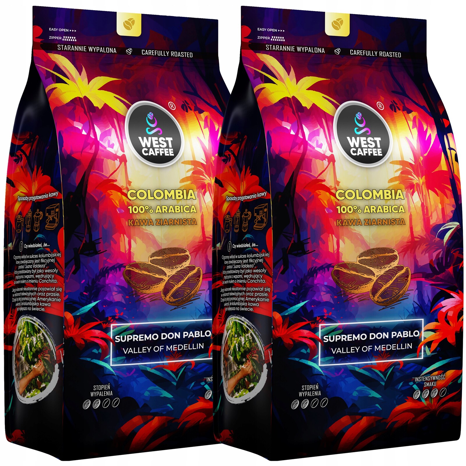 Káva Zrnková Kolumbie 2kg 100% Arabica Supremo don Pablo Čerstvě Pražená