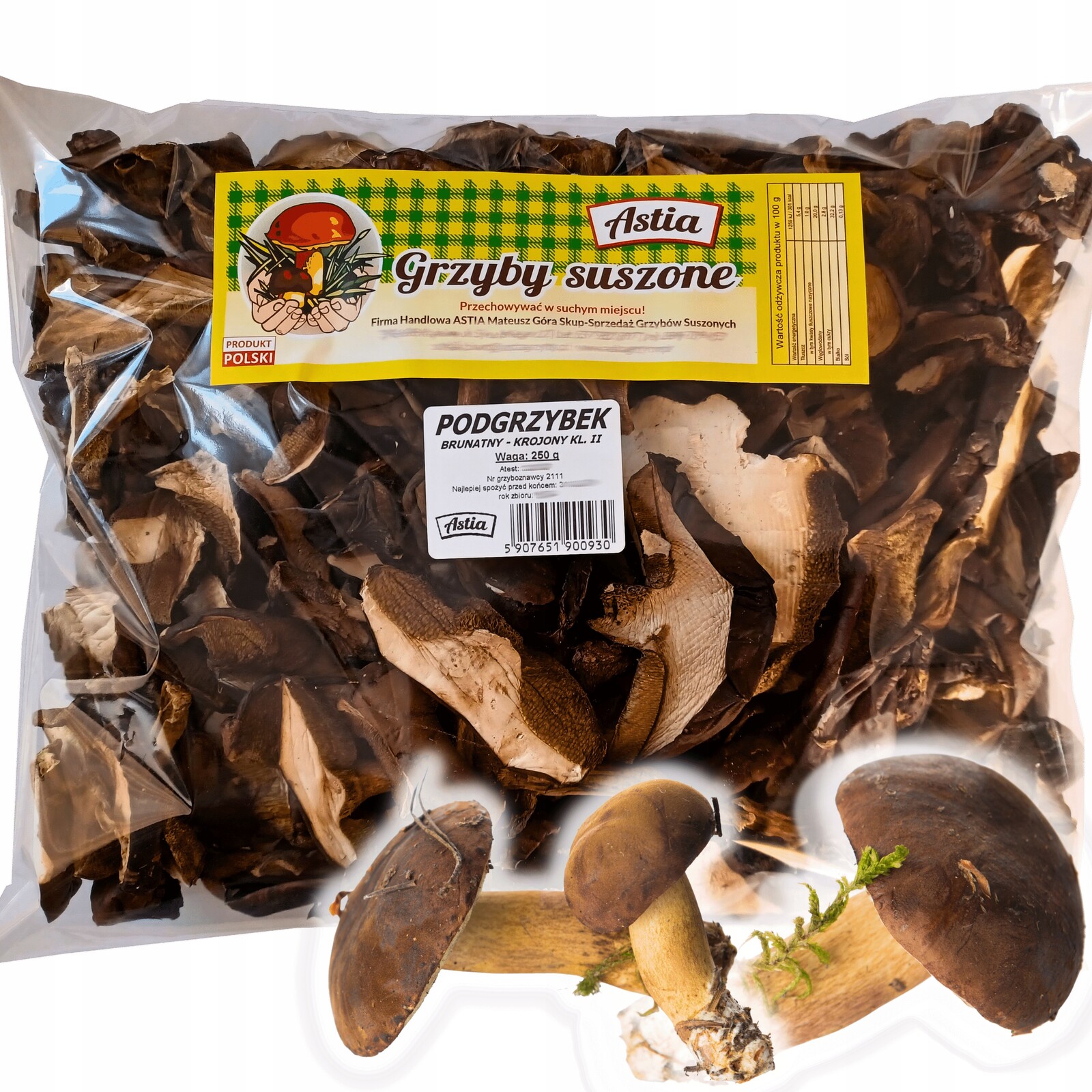 Sušené Houby Podhoubky Sušené Houby Krájené 250g Atest 2025