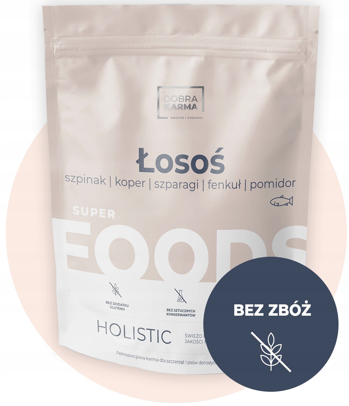 Dobré krmivo Losos se špenátem 2 kg