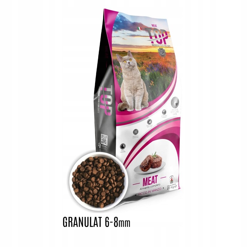 Top Premium Food – Dospělá kočka – Hovězí maso – 20 kg