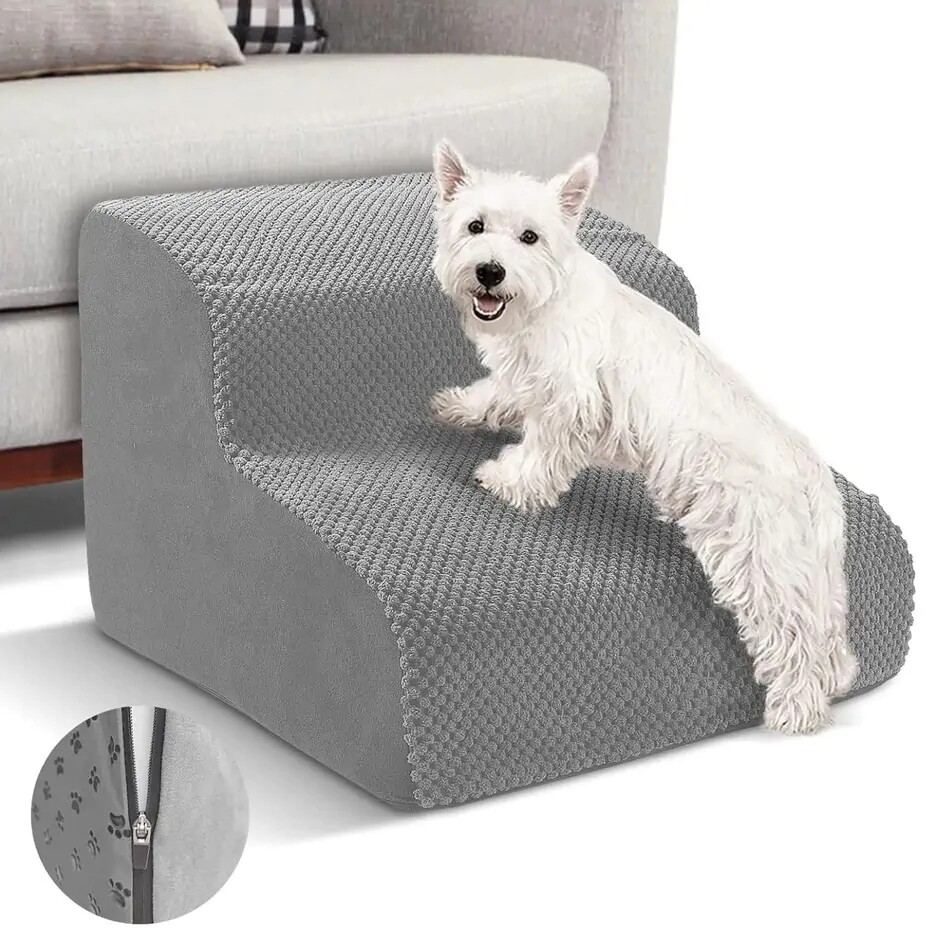 Nuxie Premium Schody pro psy, 2 schody, rampa, pelíšek plošina 50 cm